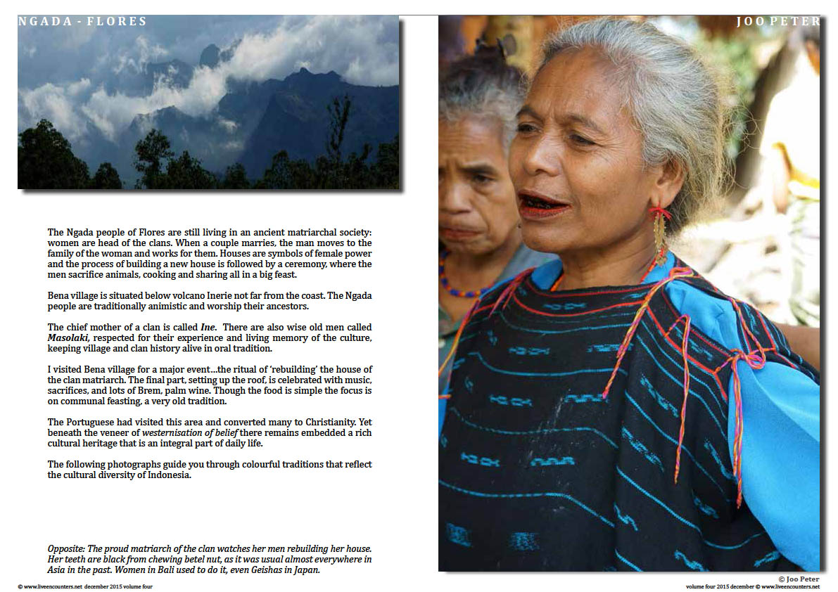 The following photographs guide you through colourful traditions that reflect the cultural diversity of Indonesia.Page 02