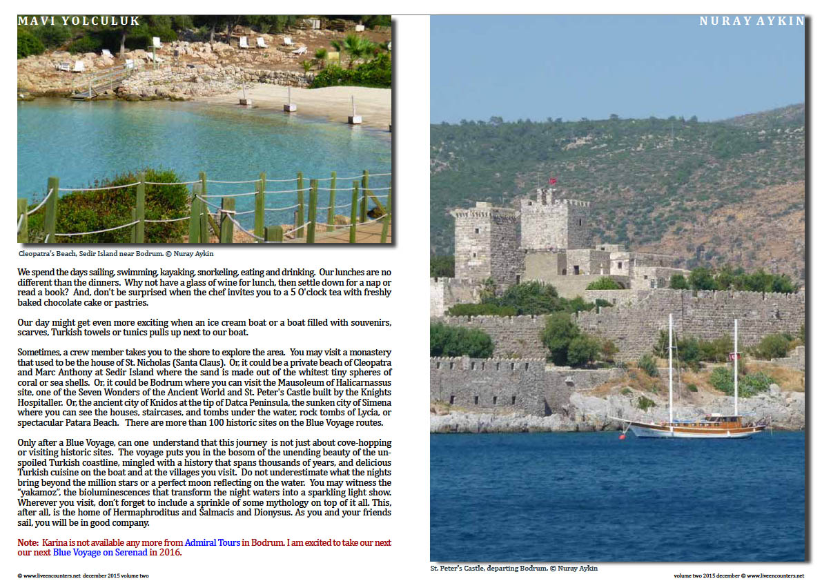 Live Encounters Dr Nuray Aykin Blue Voyage in Turkey Volume Two December 2015 page three