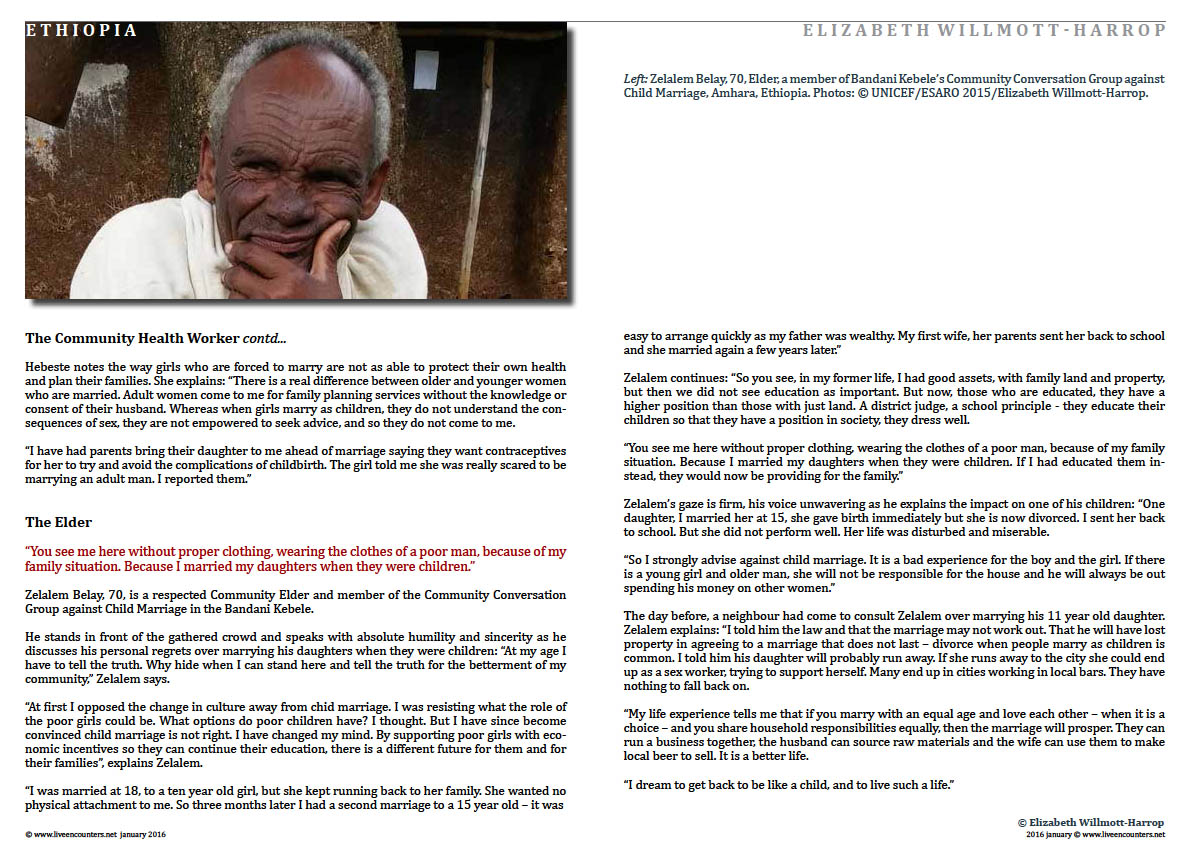 Page03  Child Marriage in Amhara, Ethiopia: Faces of Change by Elizabeth Willmott-Harrop Live Encounters Magazine January 2016