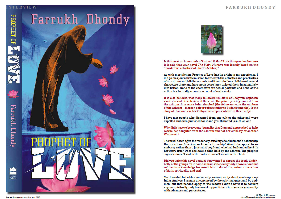 Page02 Farrukh Dhondy Prophet of Love Live Encounters Magazine February 2016