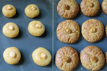 Make sure to leave enough space between each sekerpare on the baking tray, as they expand during baking. Pour the cooled syrup over hot Sekerpare and let the Sekerpare cookies absorb the syrup as they cool. Pics © Ozlem Warren