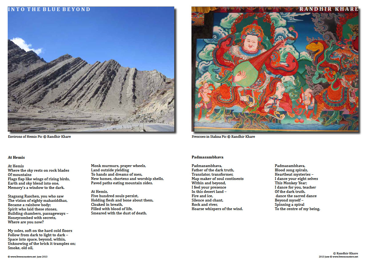 Page Seven Page One Randhir Khare - A Poet's Journey into The Blue Beyond - Live Encounters Magazine June 2013