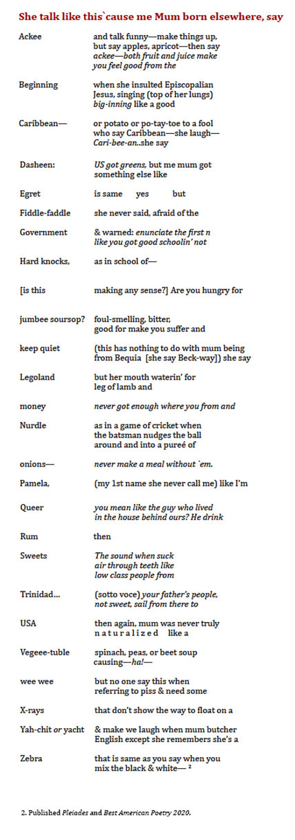 Poem by American Poet Lynne Thompson